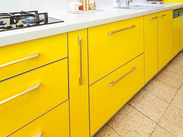 yellow Kitchen Cabinets