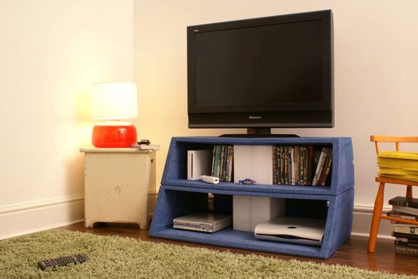 Compact transpicuous TV stand