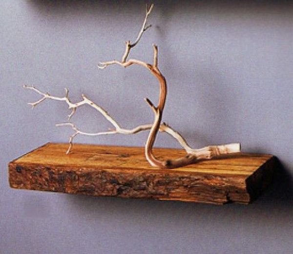 Floating shelves with a traditional edge