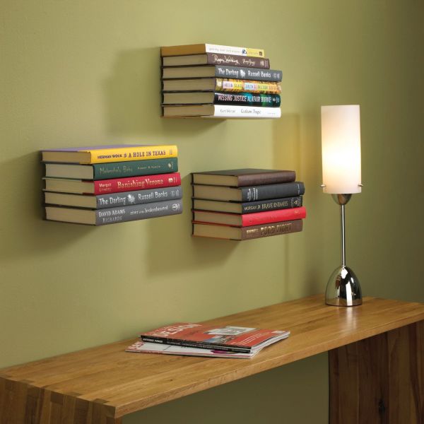 Invisible floating bookshelf