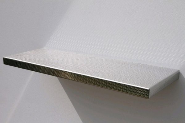 Stainless steel floating shelves