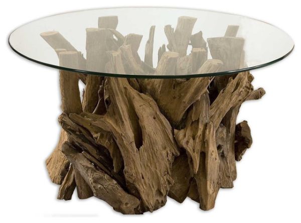 Driftwood table stand