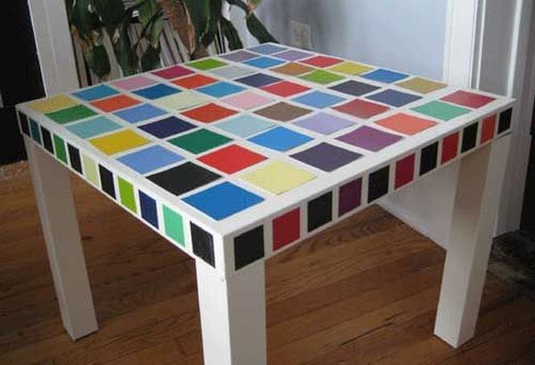 Paint swatch coffee table