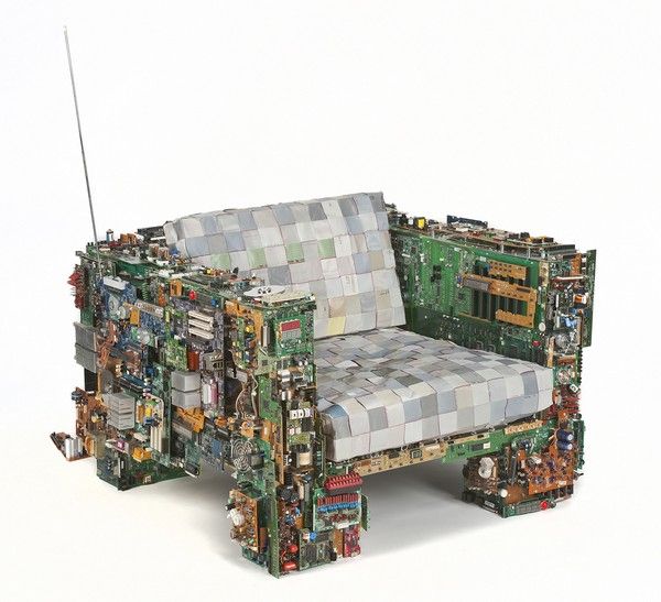 Recycle computer parts chair