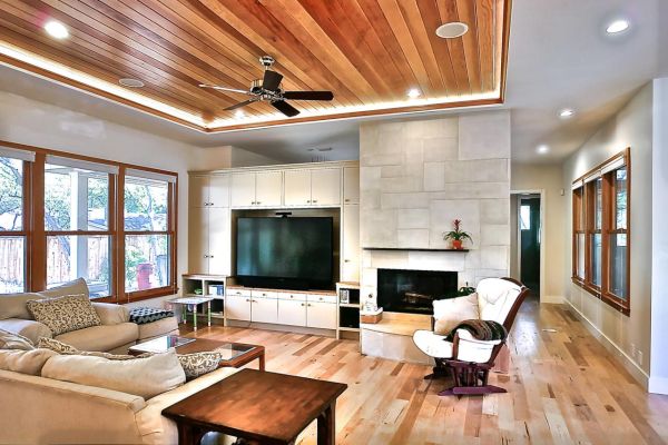 Wooden recessed ceiling