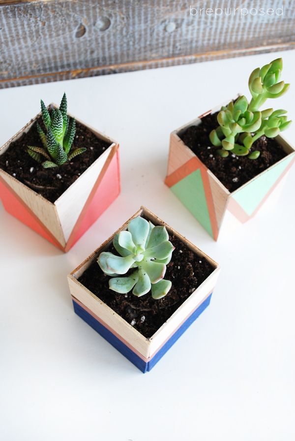 Color-block planters