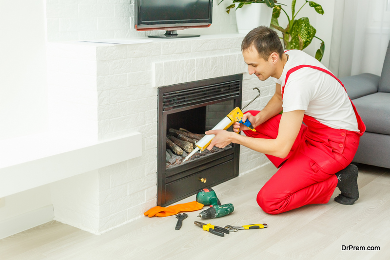 fireplace installation